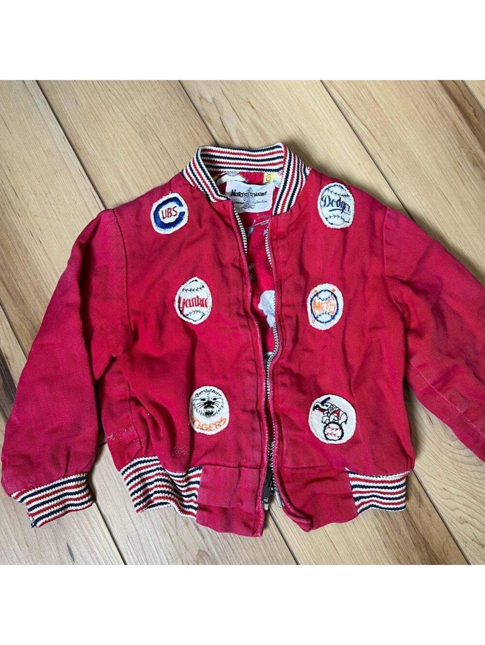 Vintage Red Toddler Baseball Jacket Northernaire